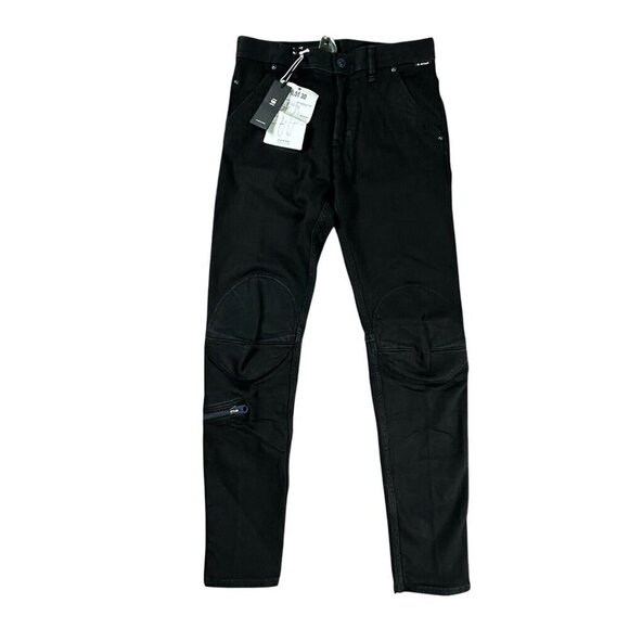 G-Star Raw Denim Pilot 3D Slim Tapered Stretch Button Fly Jeans Black Size 29x32